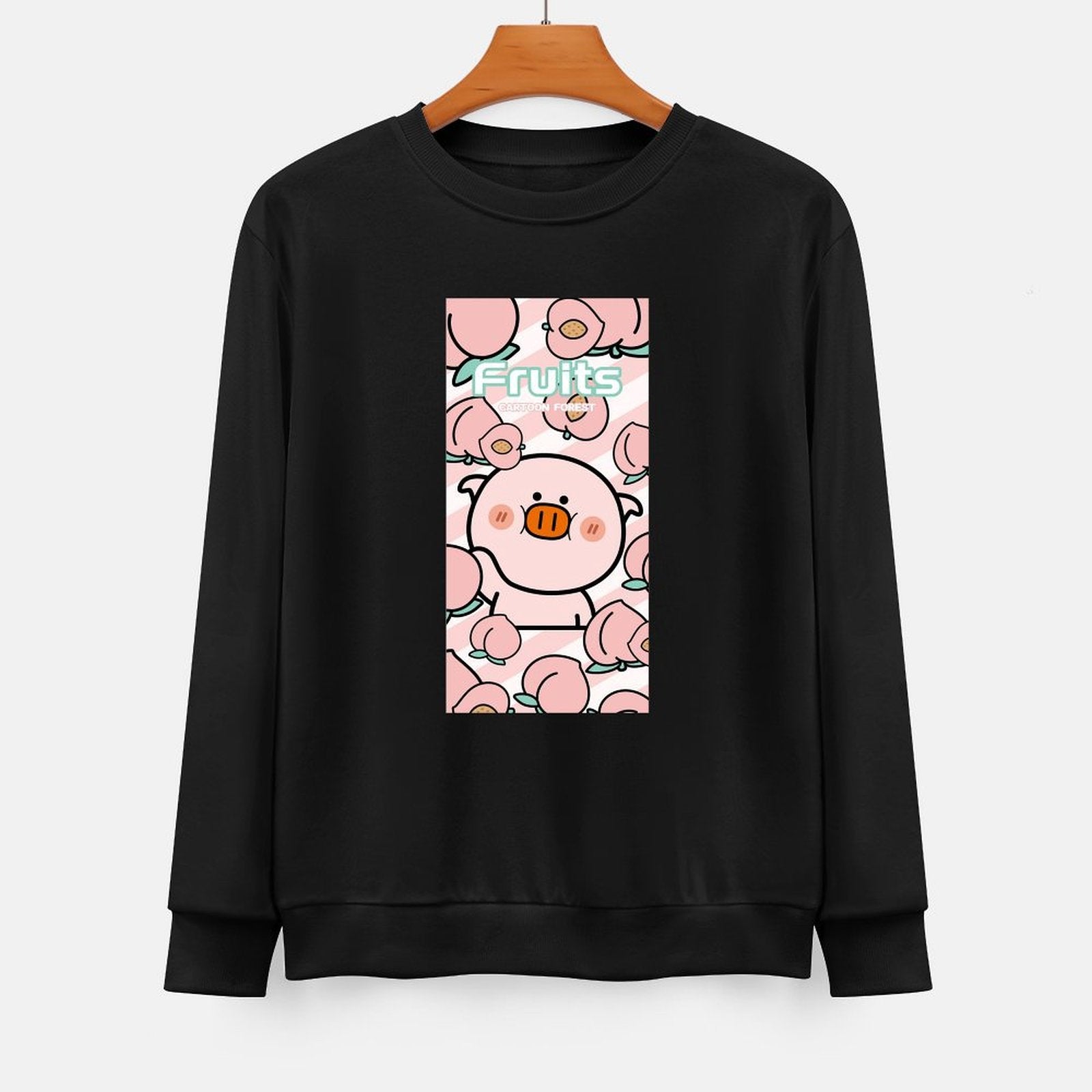 Front Patterned Long Sleeve TopStandard Softstyle